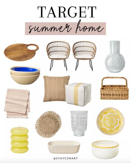 Target summer home - Target home finds  - home decor - summer home finds - summer furniture - candles - pillows - glassware 

#LTKHome