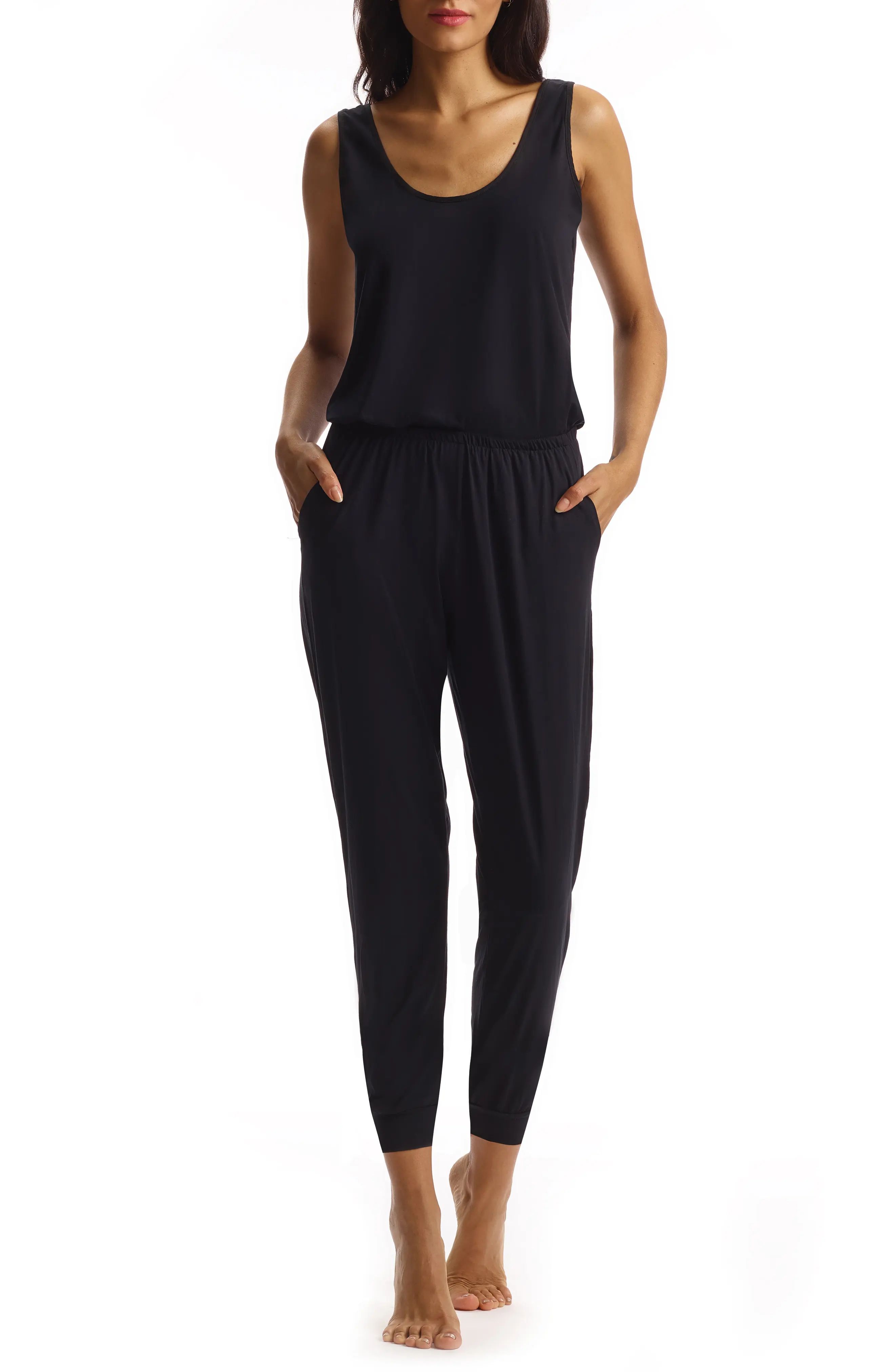 Women's Commando Butter Tank Lounge Jumpsuit, Size Large - Black | Nordstrom