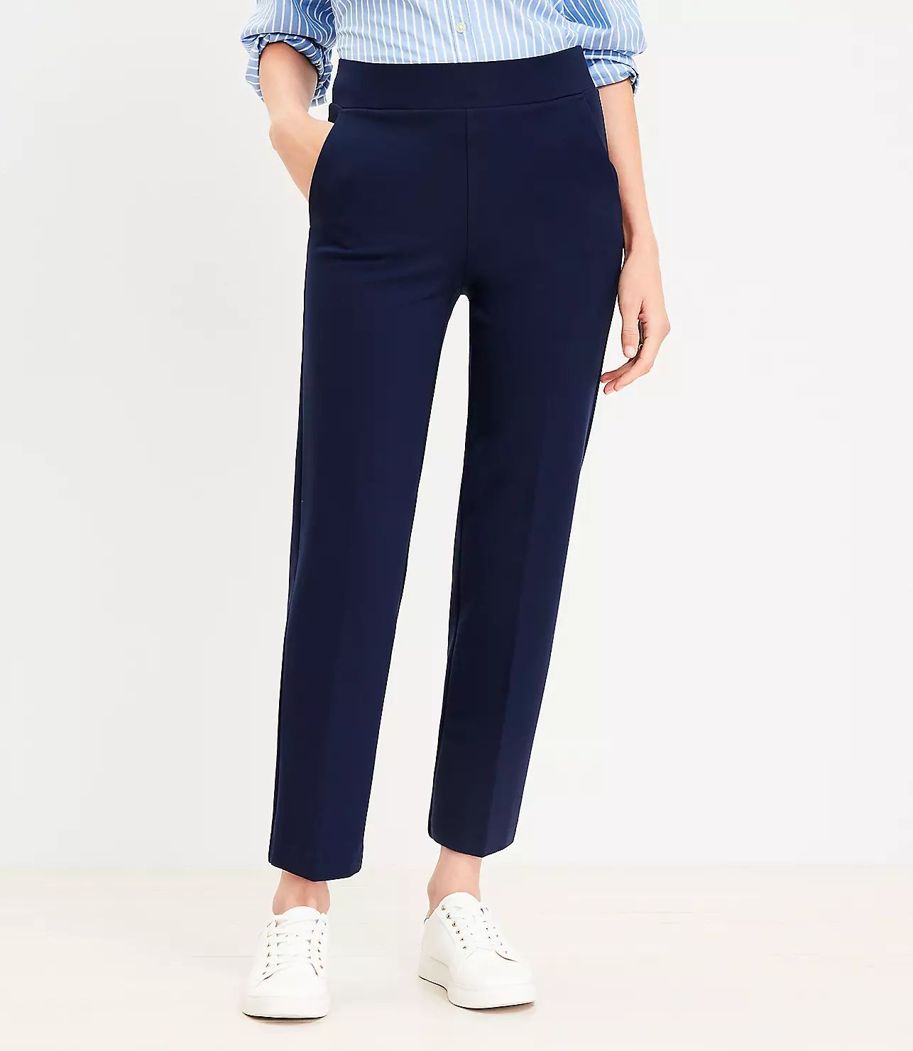 Pull On Straight Pants in Ponte | LOFT