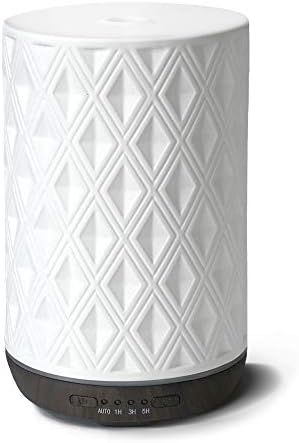 Earnest Living Essential Oil Diffusers for Essential Oils White Ceramic Diffuser with 4 Timers 7 Nig | Amazon (US)