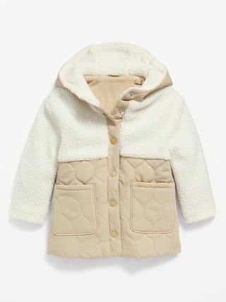 Unisex Hooded Mixed-Material Jacket for Toddler | Old Navy (US)