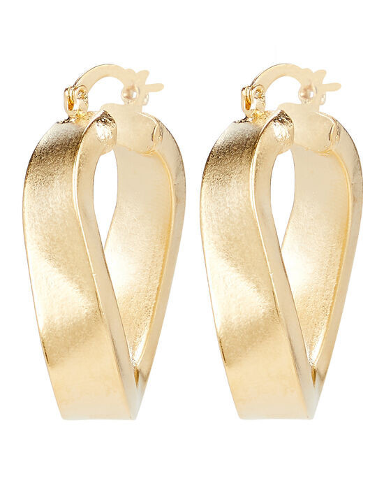 Brushed Curved Hoop Earrings | INTERMIX