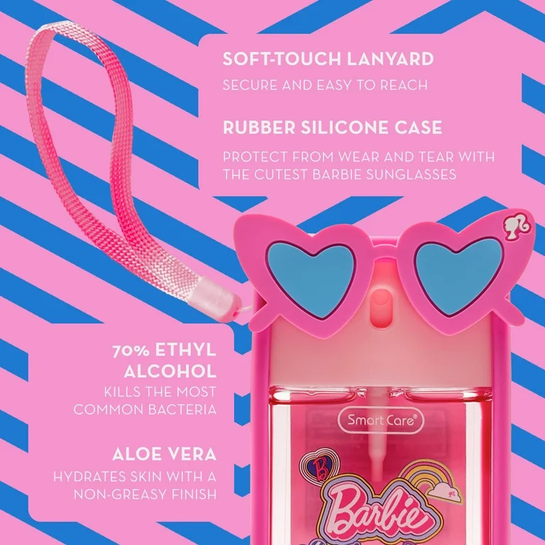 Smart Care Barbie Hand Sanitizer Spray with Sunglasses Case, 1.69 fl oz | Walmart (US)