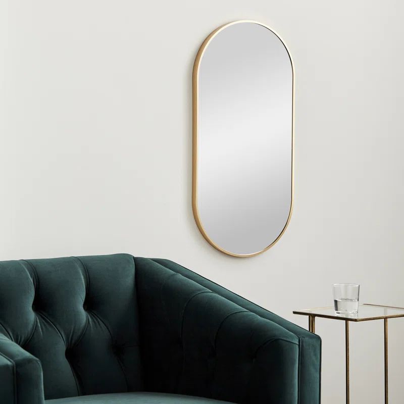 Destefano Oval Pill-Shaped Metal Mirror | Wayfair North America