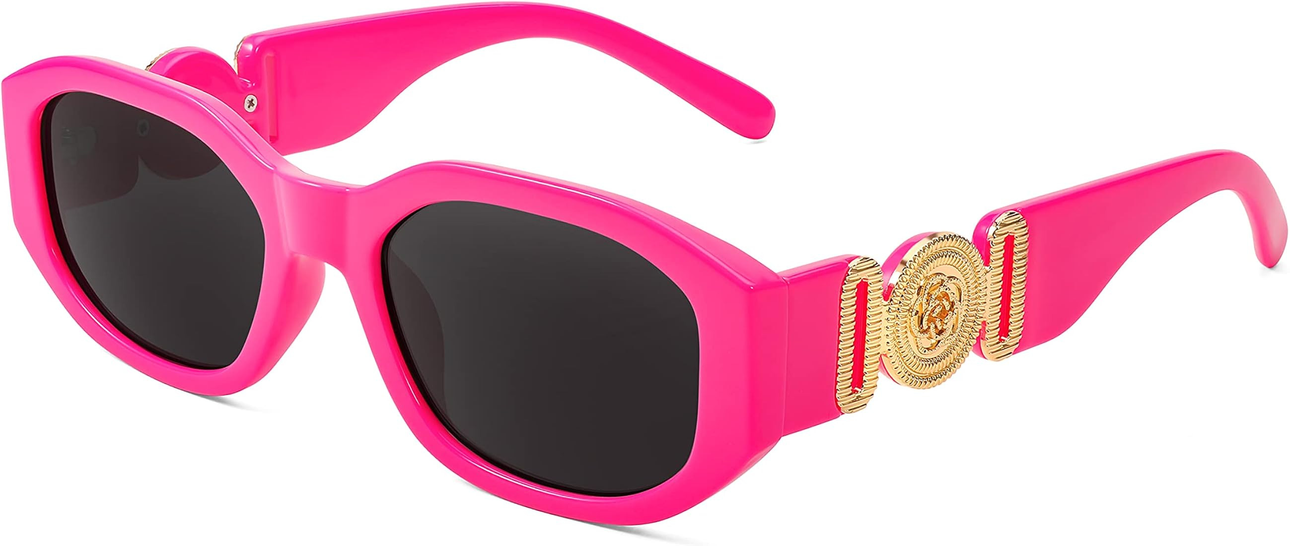 FEISEDY Retro Trendy Rectangle Sunglasses Women Men Vintage 90s Small Narrow Square Sunglasses B2... | Amazon (US)