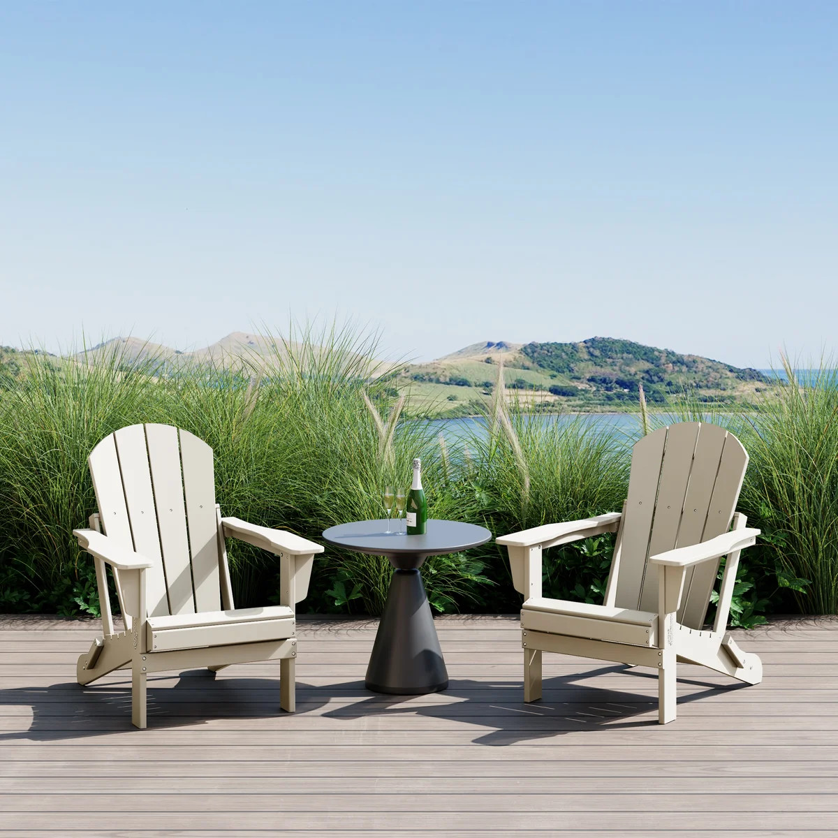 Laguna Foldable Outdoor Adirondack Set (Set of 2) | Wayfair North America