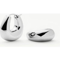 Sculptural Chubby Small Hoop Earrings | Silver Plated | Missoma US