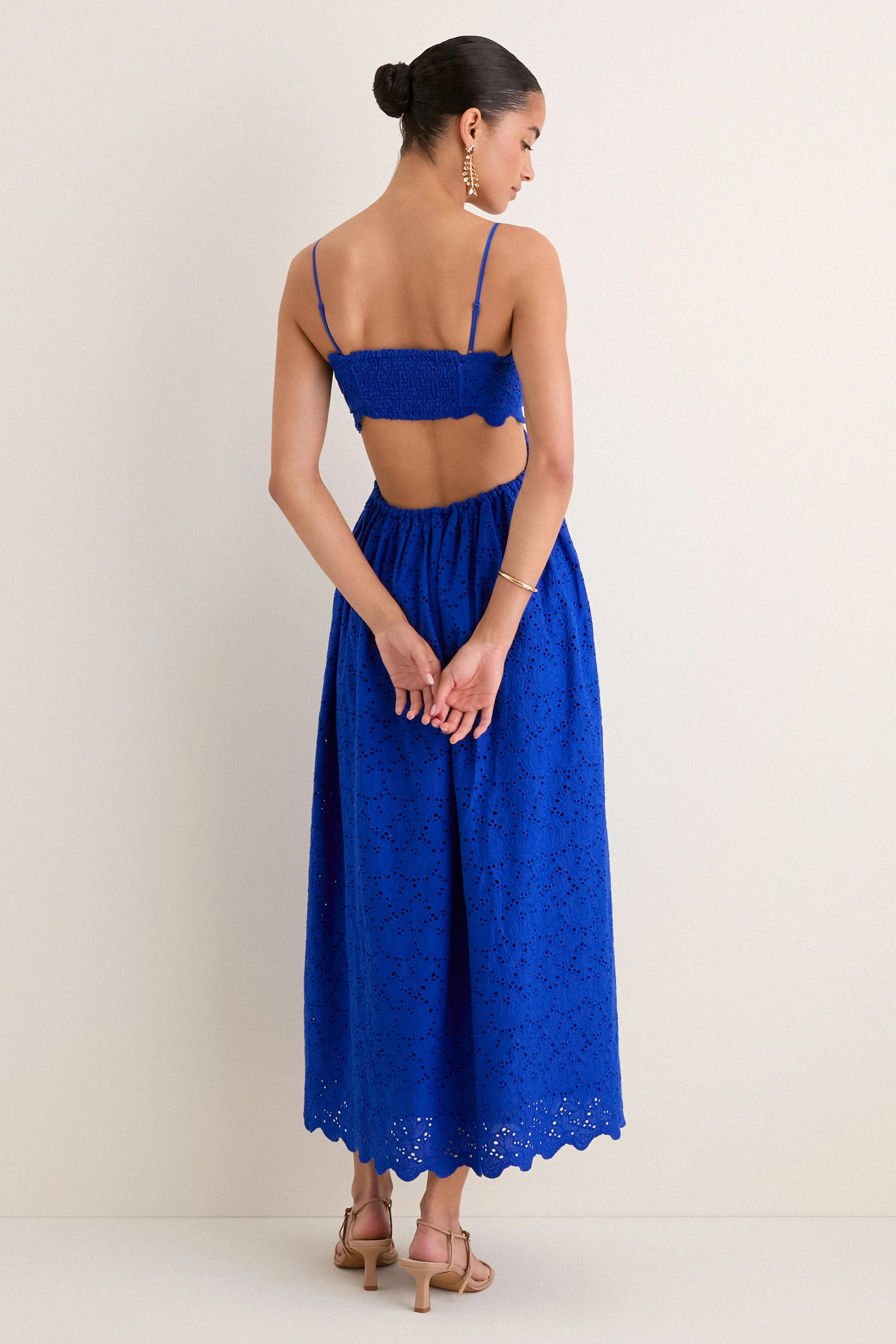Blue Eyelet Cut-Out Larkspur Dress | Tuckernuck (US)