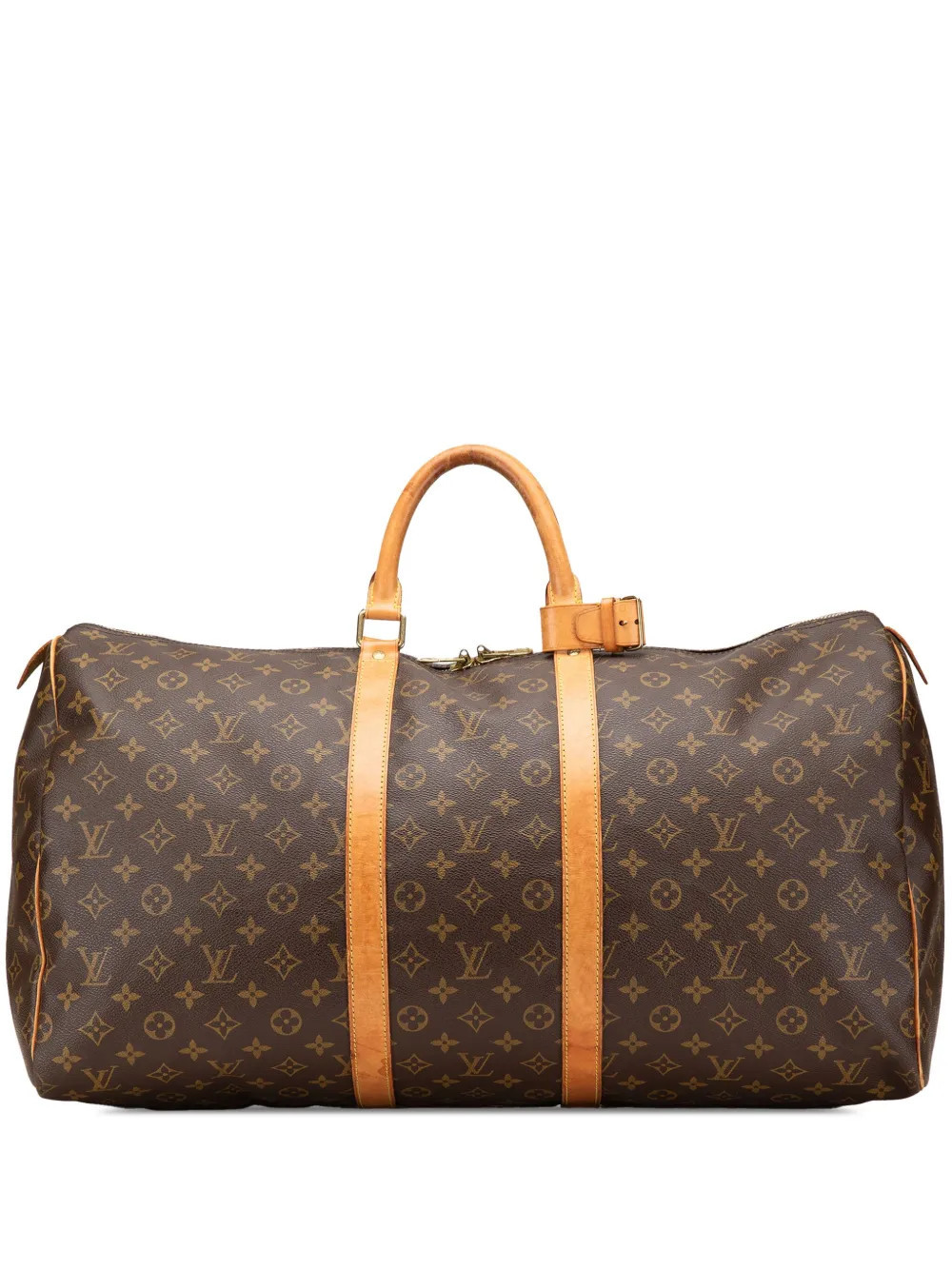 Louis Vuitton Pre-Owned 2001 Monogram Keepall 55 travel bag - Brown | Farfetch Global