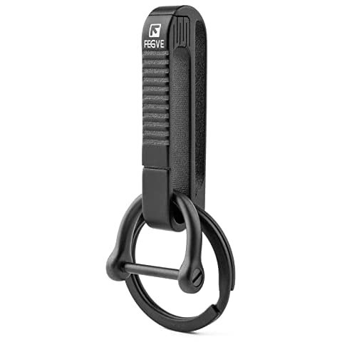 Amazon.com: TISUR Belt Loop Keychain Clip, Titanium Key Holder with Detachable Key Ring for Duty ... | Amazon (US)