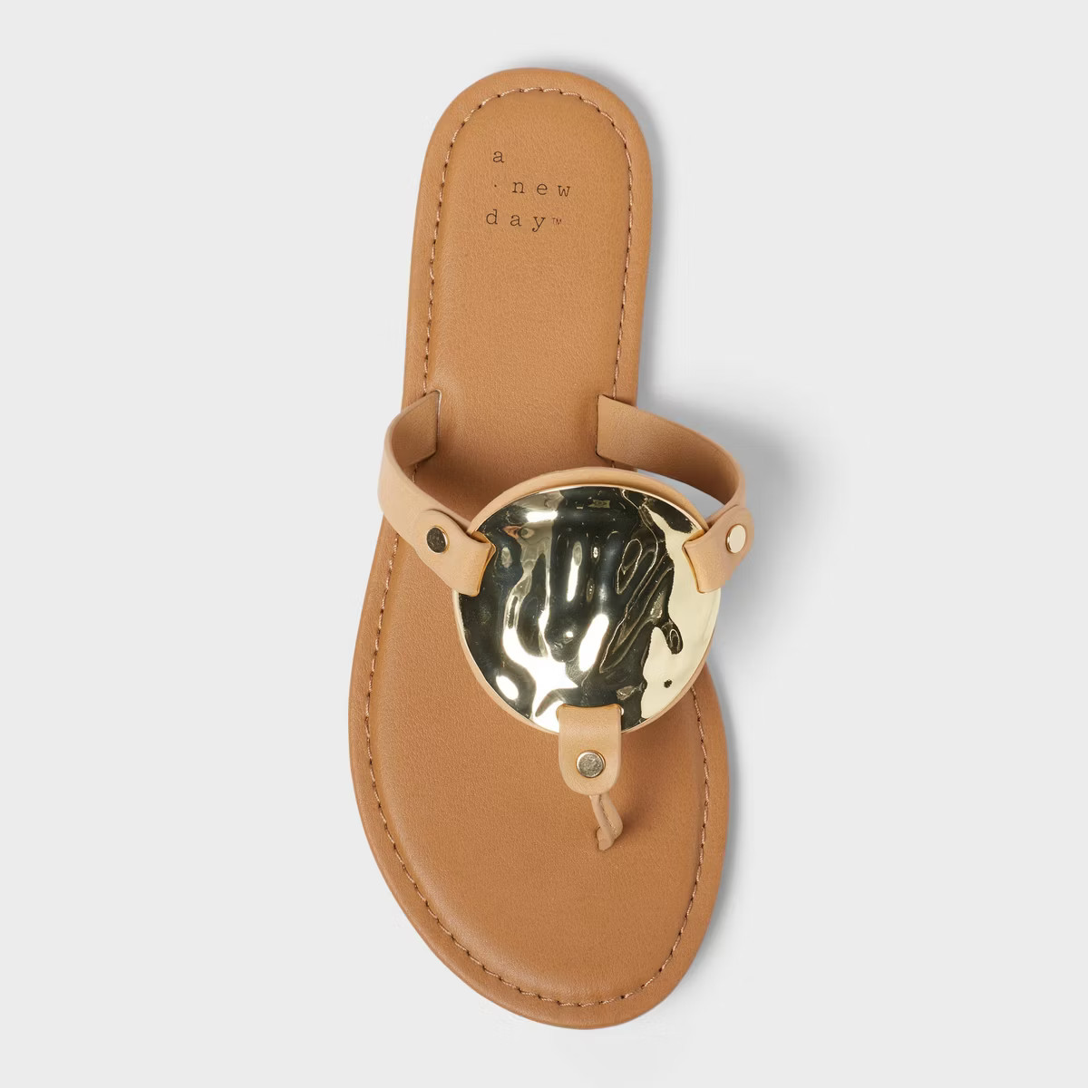 Women's Layla Ornament Thong Sandals - A New Day™ Tan | Target