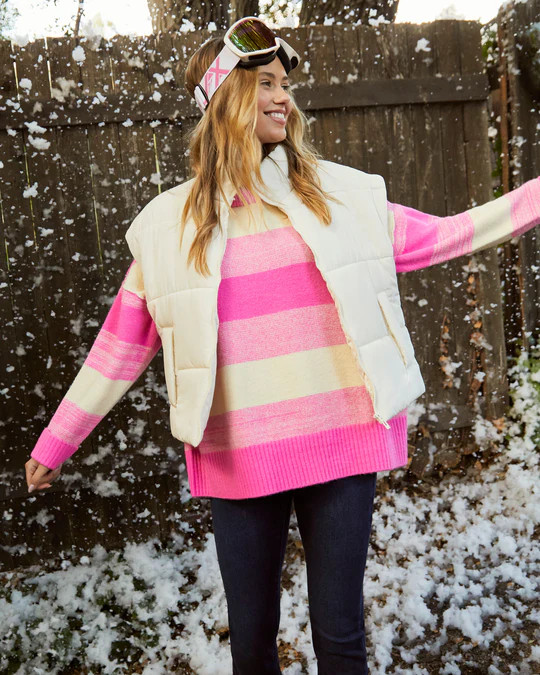 Whitfield Oversized Striped Sweater | VICI