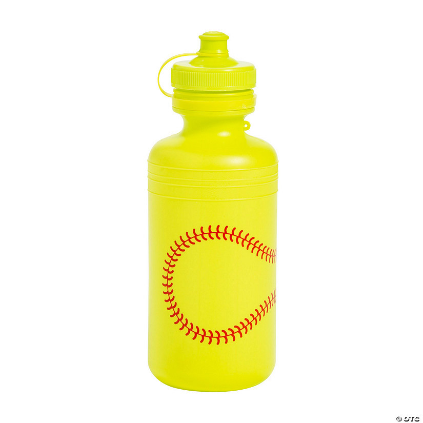 Softball BPA-Free Plastic Water Bottles – 12 Ct. | Oriental Trading Company