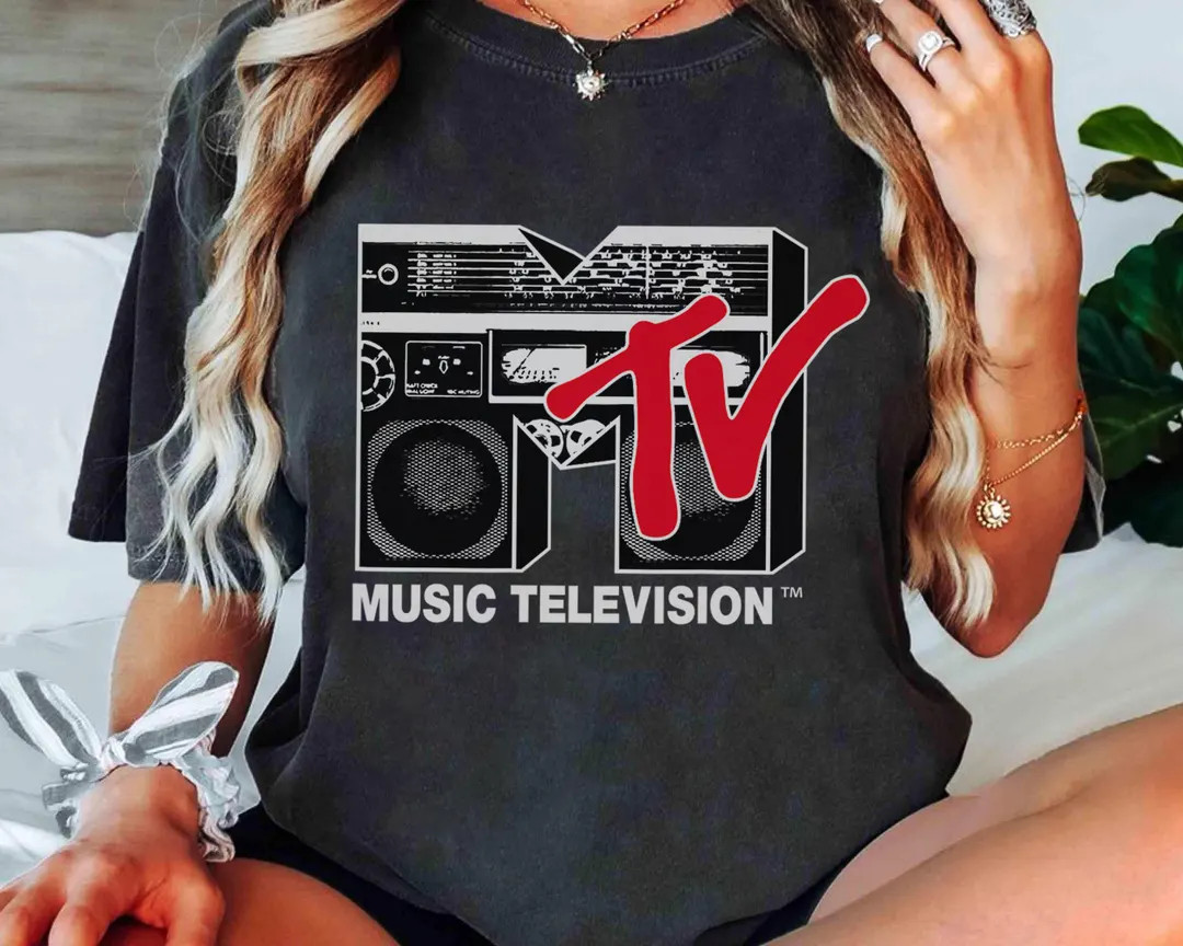 MTV Logo Red Boombox Graphic T-shirt, MTV Logo Shirt, Matching Disneyland Family Vacation Shirt, ... | Etsy (US)