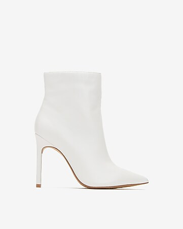 Genuine Leather Thin Heel Booties | Express