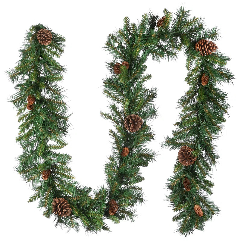 Alastair 108'' in. Lighted Faux Garland | Wayfair North America