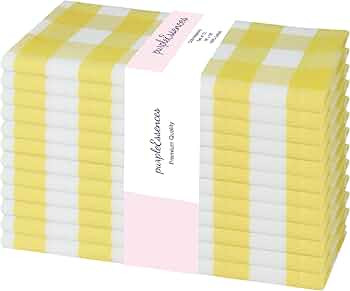 PurpleEssences Buffalo Plaid Cloth Napkins - Mitered Corners - Christmas Holiday Winter - Gingham... | Amazon (US)