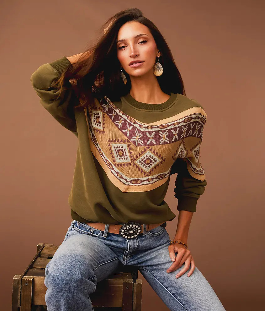 Pieced Aztec Pullover | Buckle