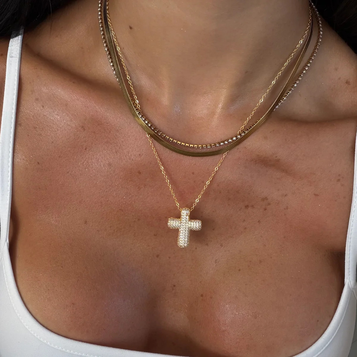 Forever Blessed Cross Necklace | Evry Jewels
