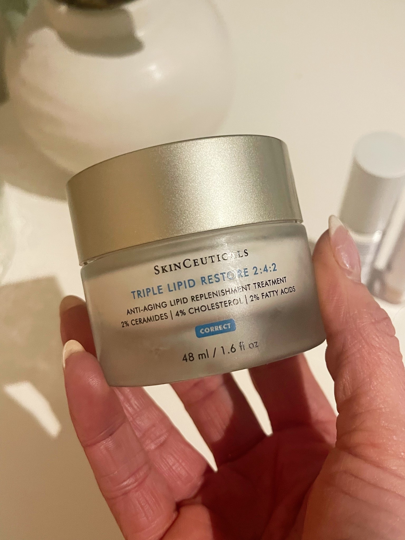 If you’re dry like me, this is the ultimate night cream. Protects your skin barrier and locks in hydration. Pure heaven with its silky feel and light scent.

#LTKOver40 #LTKBeauty #LTKselfcare
