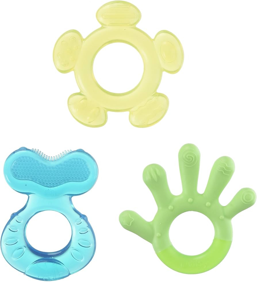 Nuby 3 Step Soothing Teether 3 Piece Set, BPA Free - Assorted Color | Amazon (US)