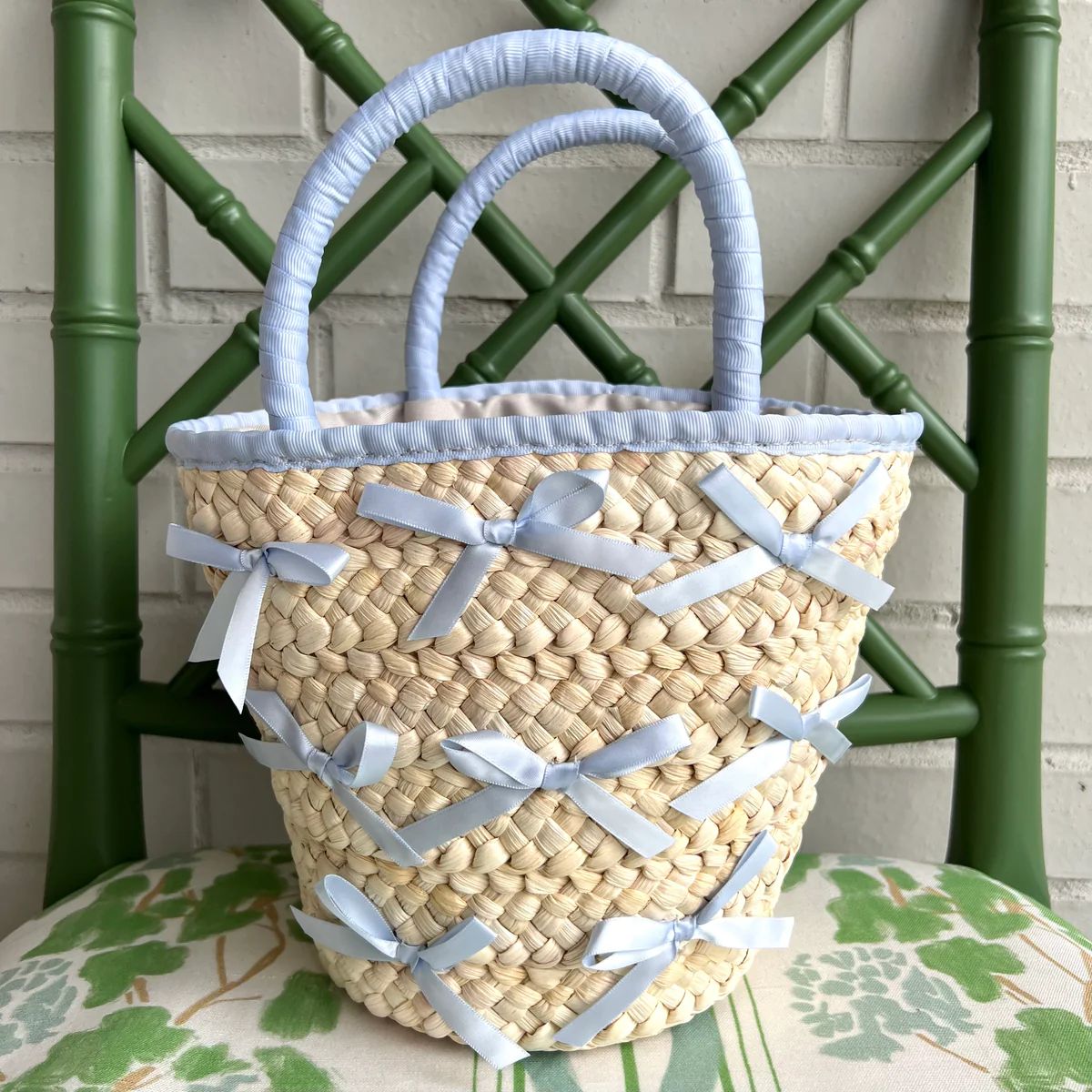 Sadie Belle Basket Bag (Pastel Blue) | Sea Marie Designs