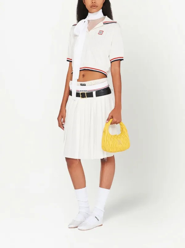 Miu Miu Mini Wander Matelassé Shoulder Bag | Yellow | FARFETCH | Farfetch Global