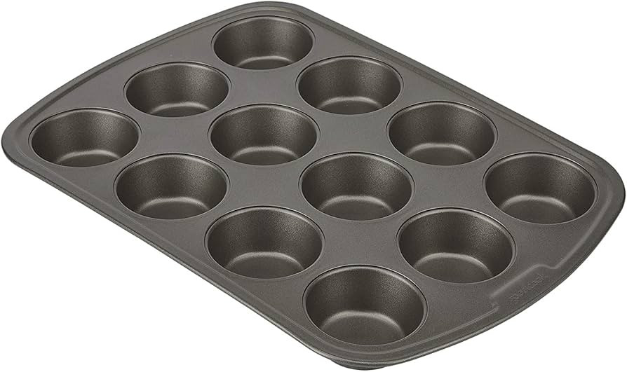 GoodCook Everyday Nonstick Steel Muffin Pan, 12 cup, Gray | Amazon (US)