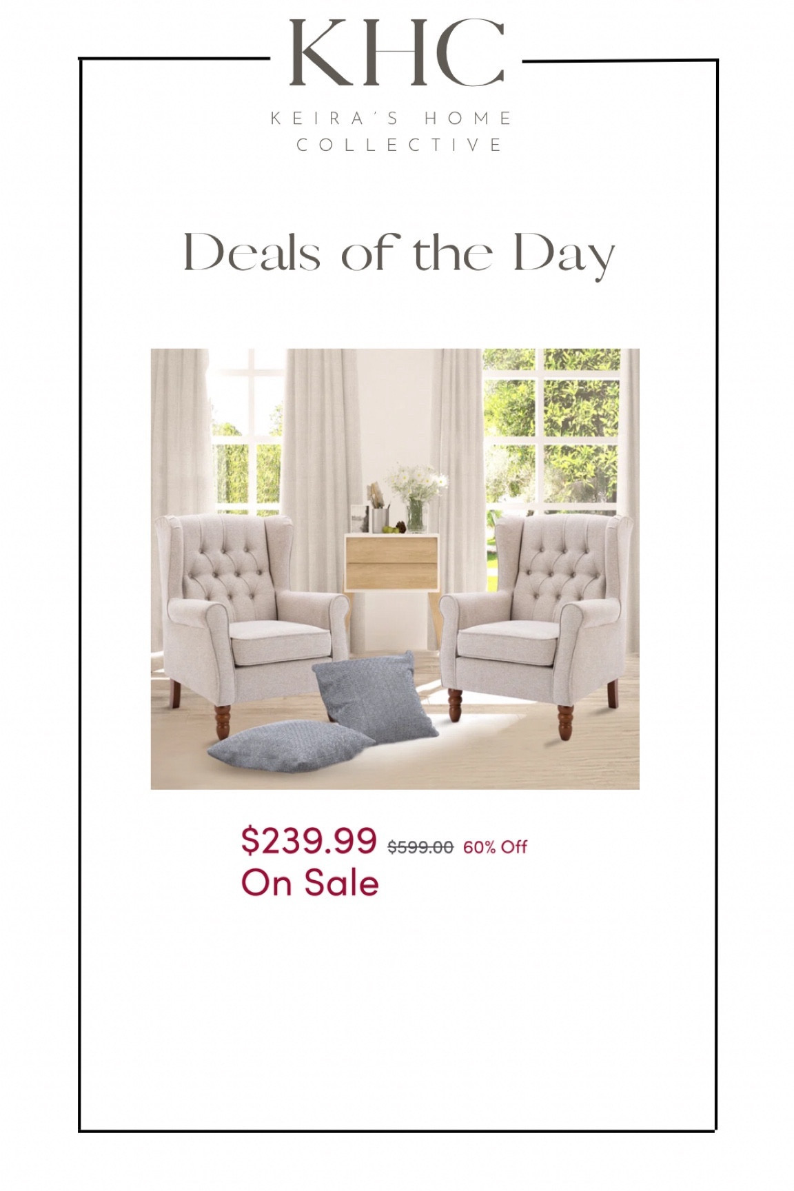 Wayfair deals! 

Accent chair, living room furniture, chairs, high back chairs, tufted chairs, 
Area rug, neutral home, cyber week deals, living room decor, bedroom decor, neutral decor, loloi rug, deal of the day, home finds

#LTKCyberWeek #LTKsalealert #LTKhome