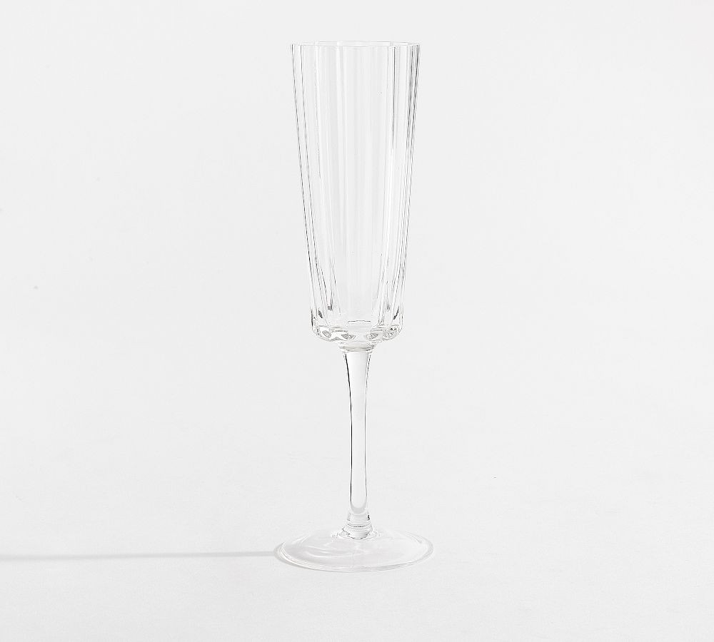 Fluted Glass Champagne Flutes | Pottery Barn (US)