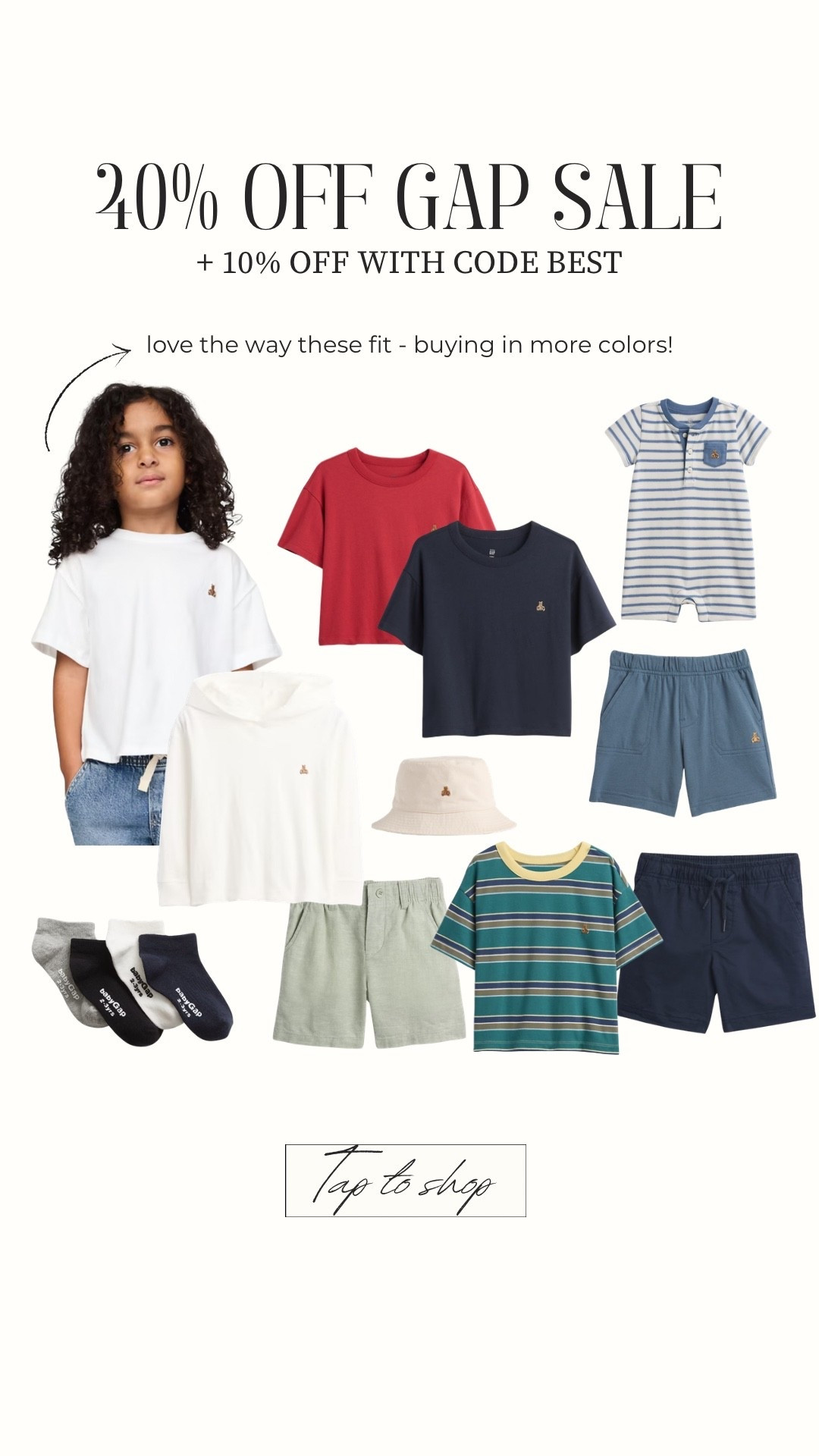 40% off gap sale - use code BEST for 10% more!

#LTKSpringSale #LTKBaby #LTKKids