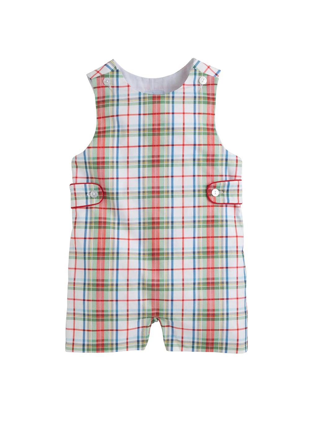 Vintage Button Tab John John - Douglas Plaid | Little English