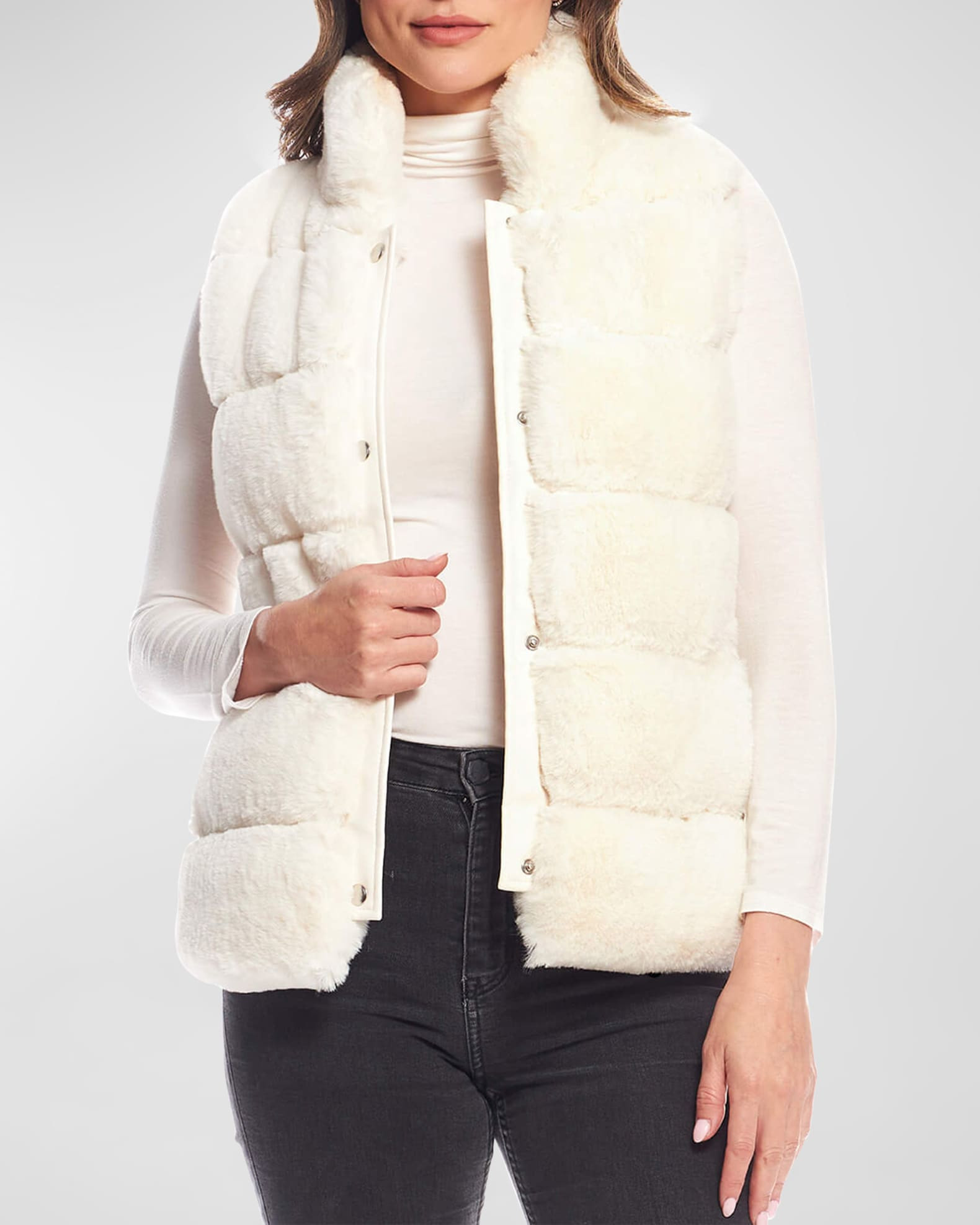Fabulous Furs Posh Faux Fur Puffer Vest | Neiman Marcus