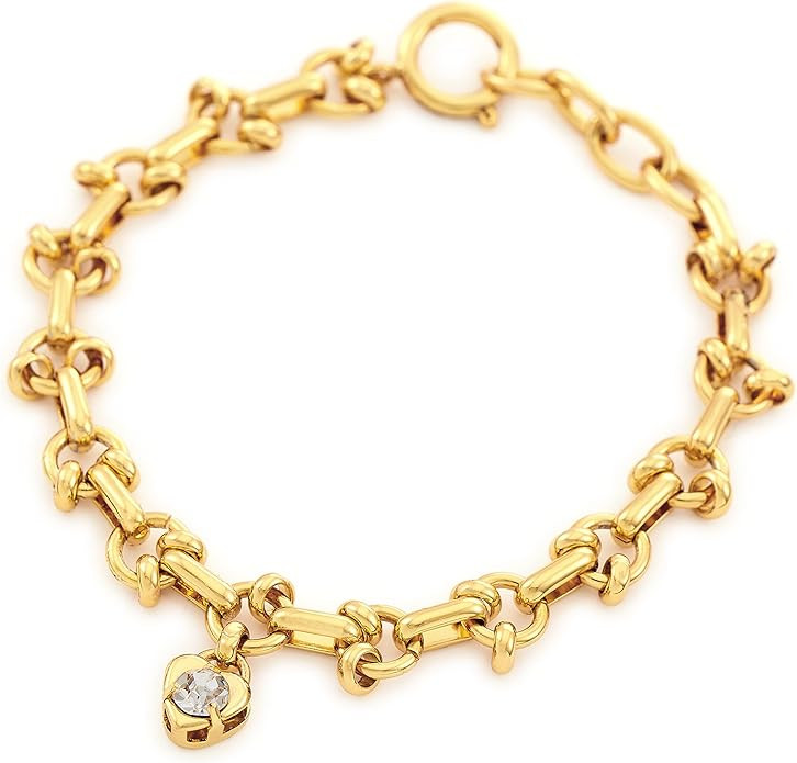 C.Paravano Bracelets Women | 18K Gold Plated Bracelets | Chunky Chain Bracelet | Crystals Bracele... | Amazon (US)
