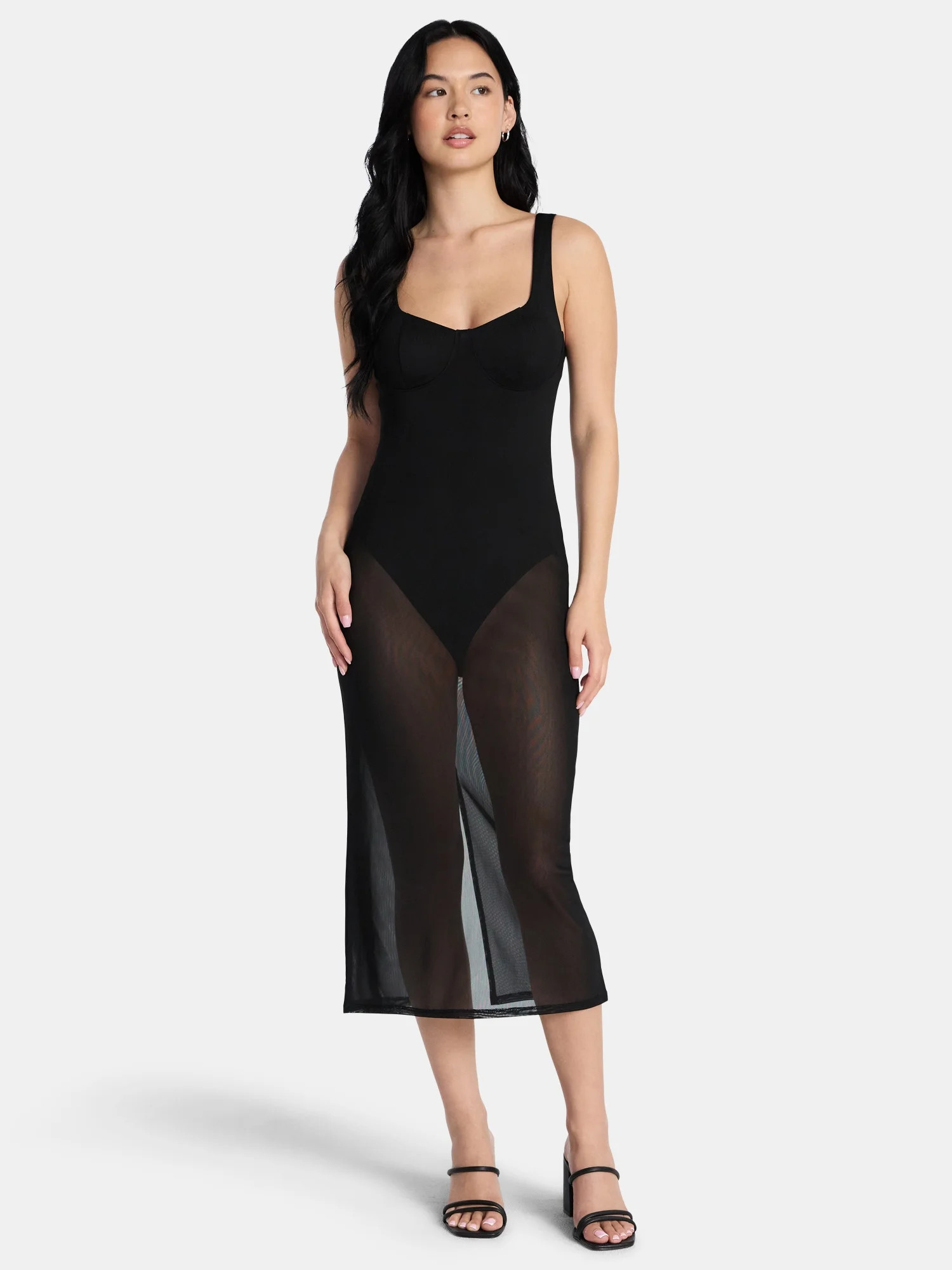 Madden NYC Women’s Mesh Midi Dress, Sizes XXS-XXL | Walmart (US)