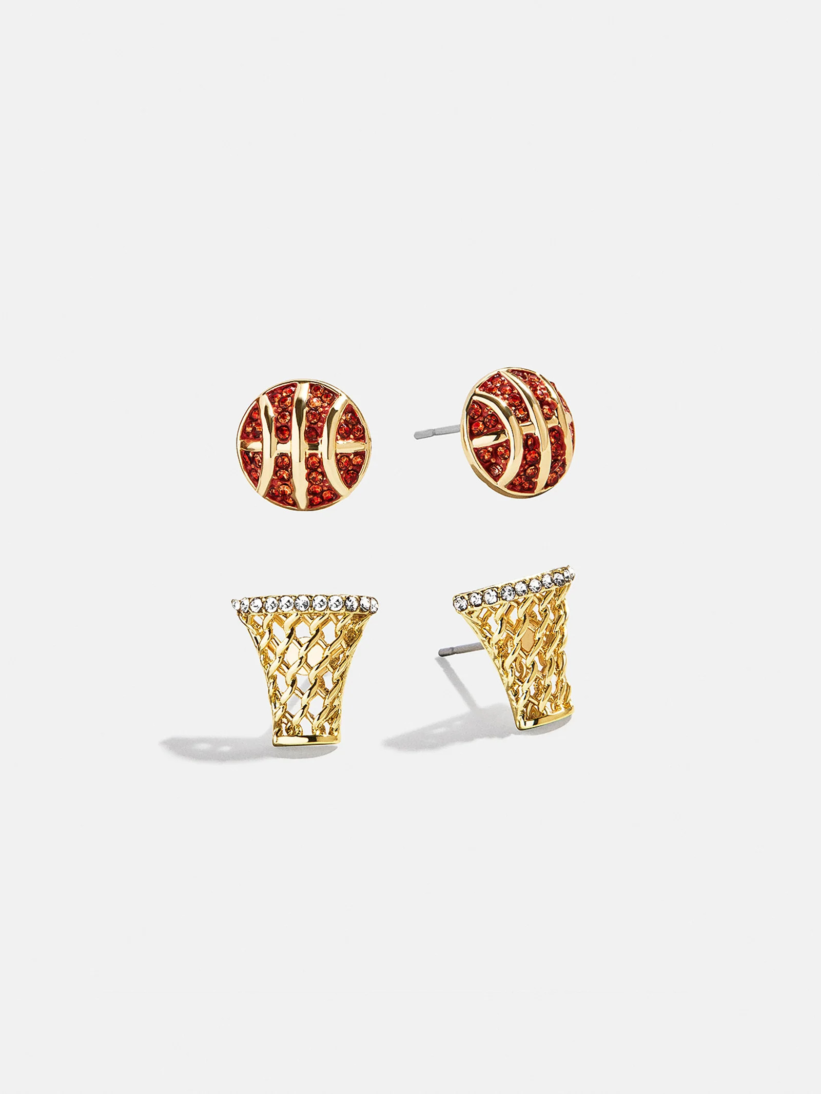 Three-Pointer Earring Set - Basketball | BaubleBar