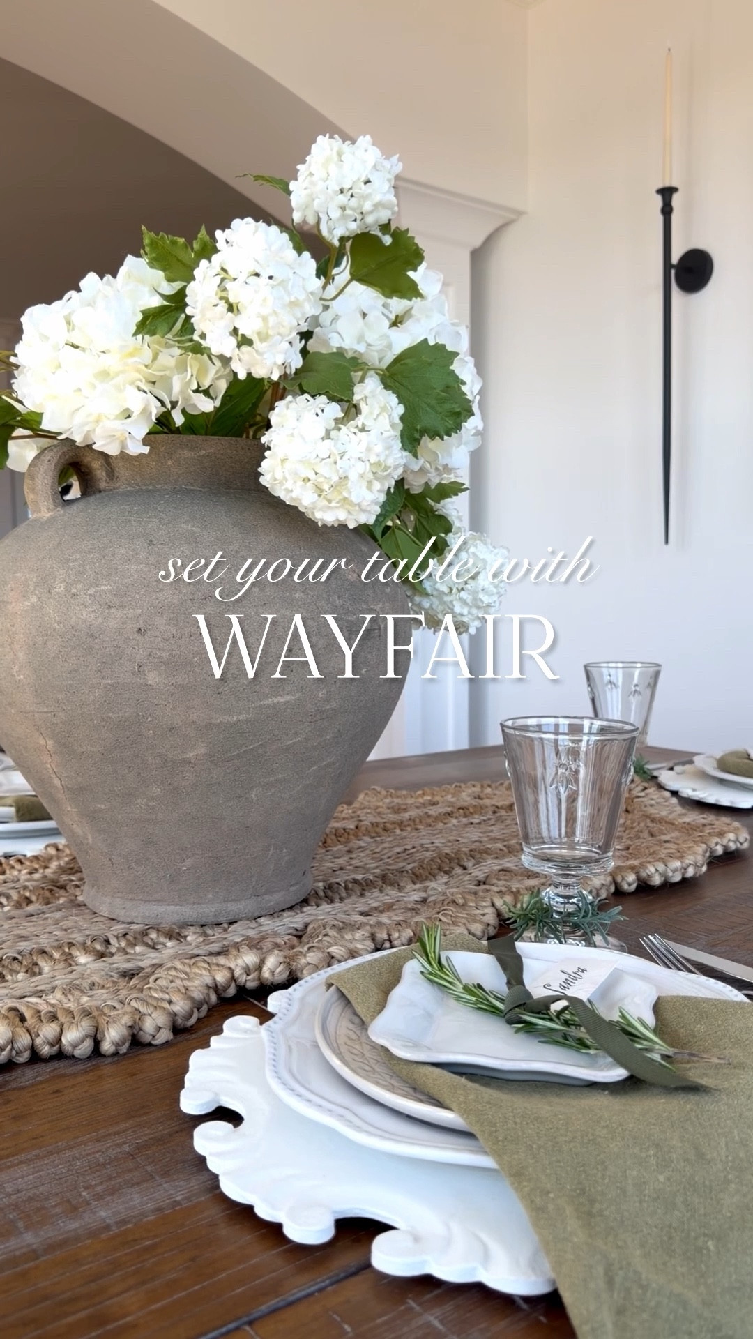 A pretty summer table doesn’t need to be expensive or complicated. Start with a lovely charger and layer with a mix of white plates. A linen napkin and fresh Rosemary is a pretty look for summer place settings. I found some pretty table essentials on @Wayfair! 

Many items in my dining room are from Wayfair and are on the Way Day sale (thru April 27).

#ad
#wayfair #wayfairpartner

#LTKSaleAlert #LTKSeasonal #LTKHome