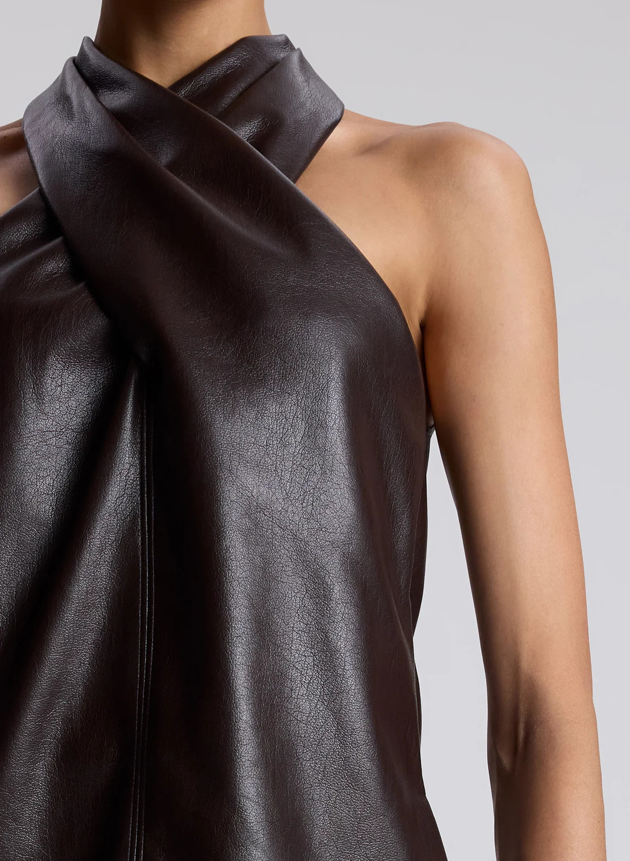 Quinn Vegan Leather Halter Top | A.L.C