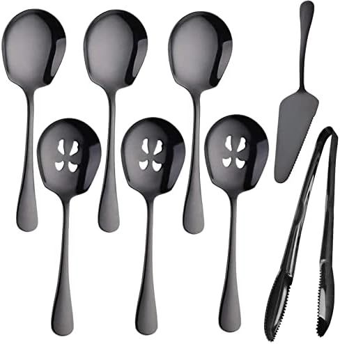 TUPMFG Serving Spoons Set - Stainless Steel Serving Utensils Includes Serving Spoons, Slotted Spo... | Amazon (US)