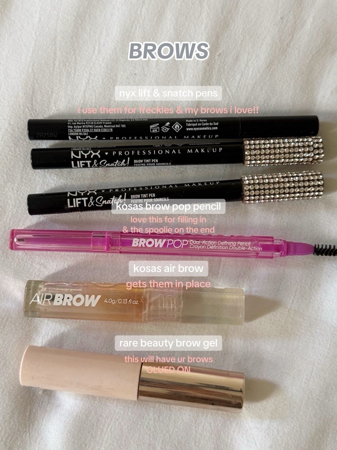 fav brow products!  ❤︎︎