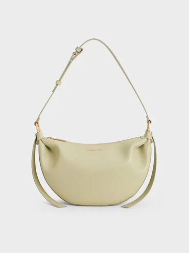 Calla Half-Moon Bag
 - Sage Green | Charles & Keith UK