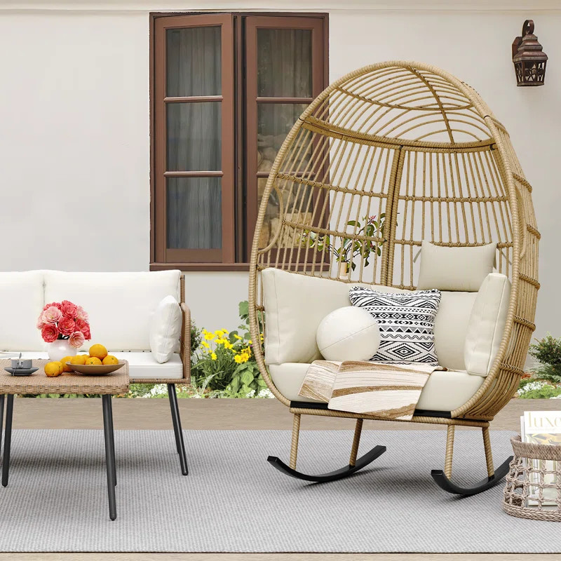 Macfarlane Wicker Outdoor Rocker Chair | Wayfair North America