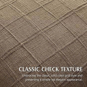 Foindtower Set of 2 Decorative Linen Check Throw Pillow Covers Neutral Farmhouse Vintage Cushion ... | Amazon (US)