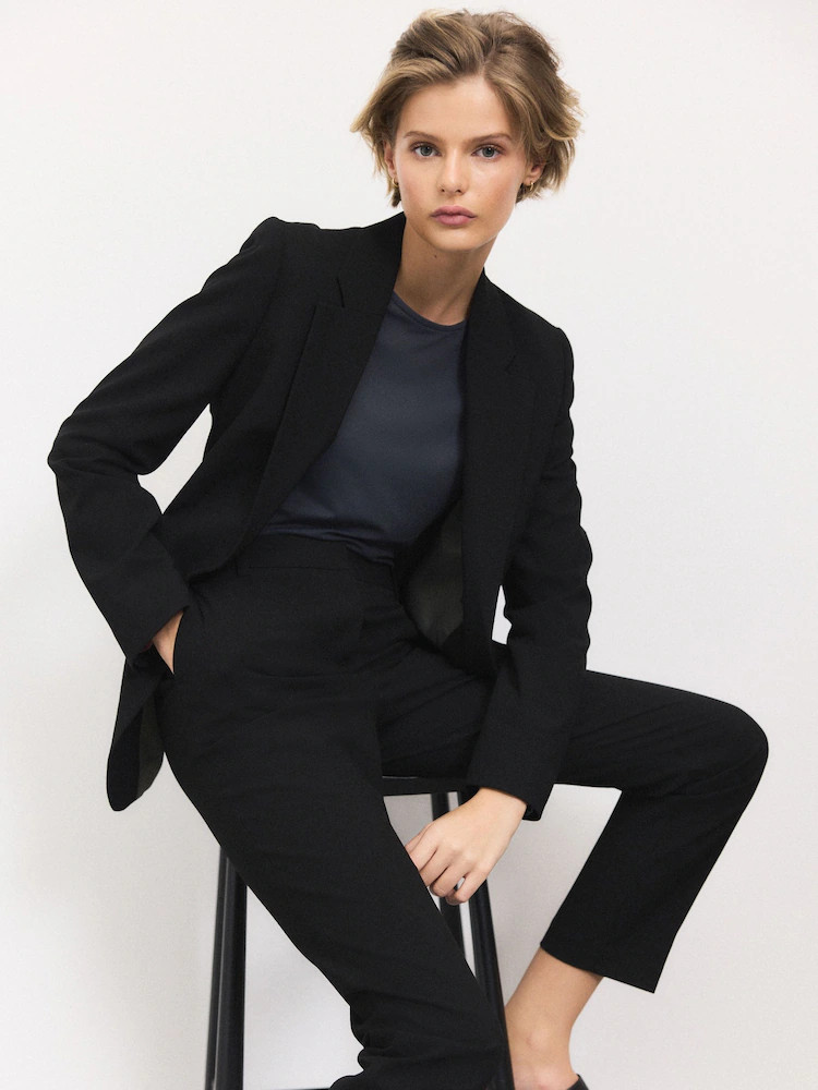 Black Tailored Single Breasted Blazer | Next AU