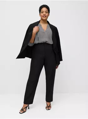 High-Rise Straight Crepe Pant | Torrid (US & Canada)
