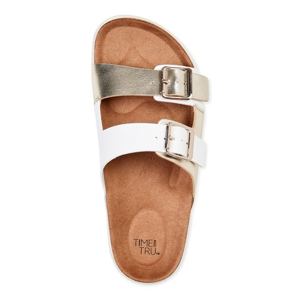 Time and Tru Women's Platform Footbed Sandals - Walmart.com | Walmart (US)