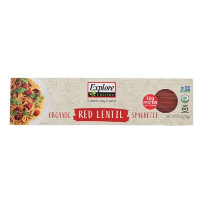 Explore Cuisine Organic Red Lentil Spaghetti - Spaghetti - Case of 12 - 8 oz | Target