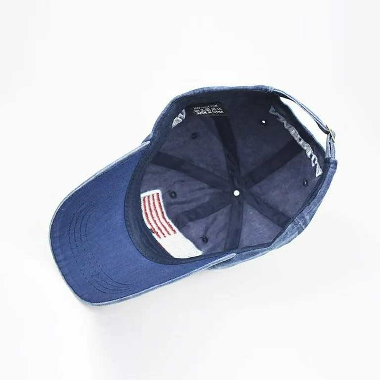 wanyng adult classic american flag washed old letter american sunshade baseball m p mens hat plai... | Walmart (US)