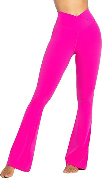 Sunzel Flare Leggings, Crossover Yoga Pants with Tummy Control, High-Waisted and Wide Leg | Amazon (US)