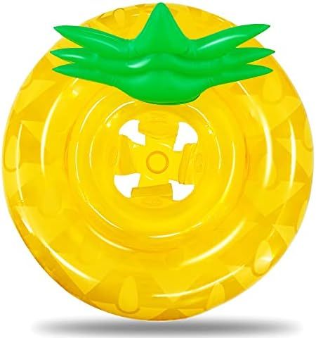 Baby Swimming Ring Pool Float with Safety Seat Pineapple Baby Swim Ring for Infant Kids Inflatable S | Amazon (US)